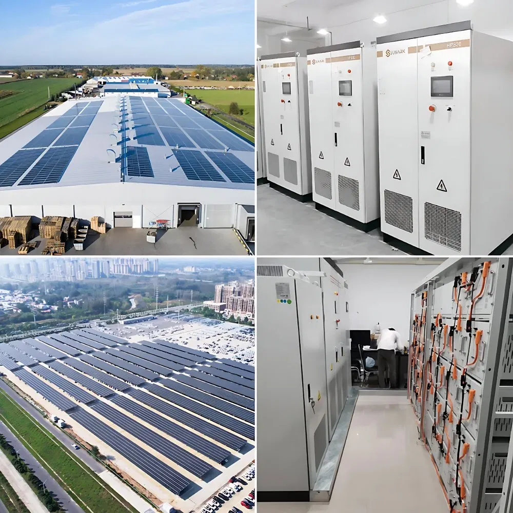 Sistema de Energia Solar Industrial Sunark 100kw 215kw 300kw Sistema de Armazenamento de Energia Híbrido Tudo em Um
