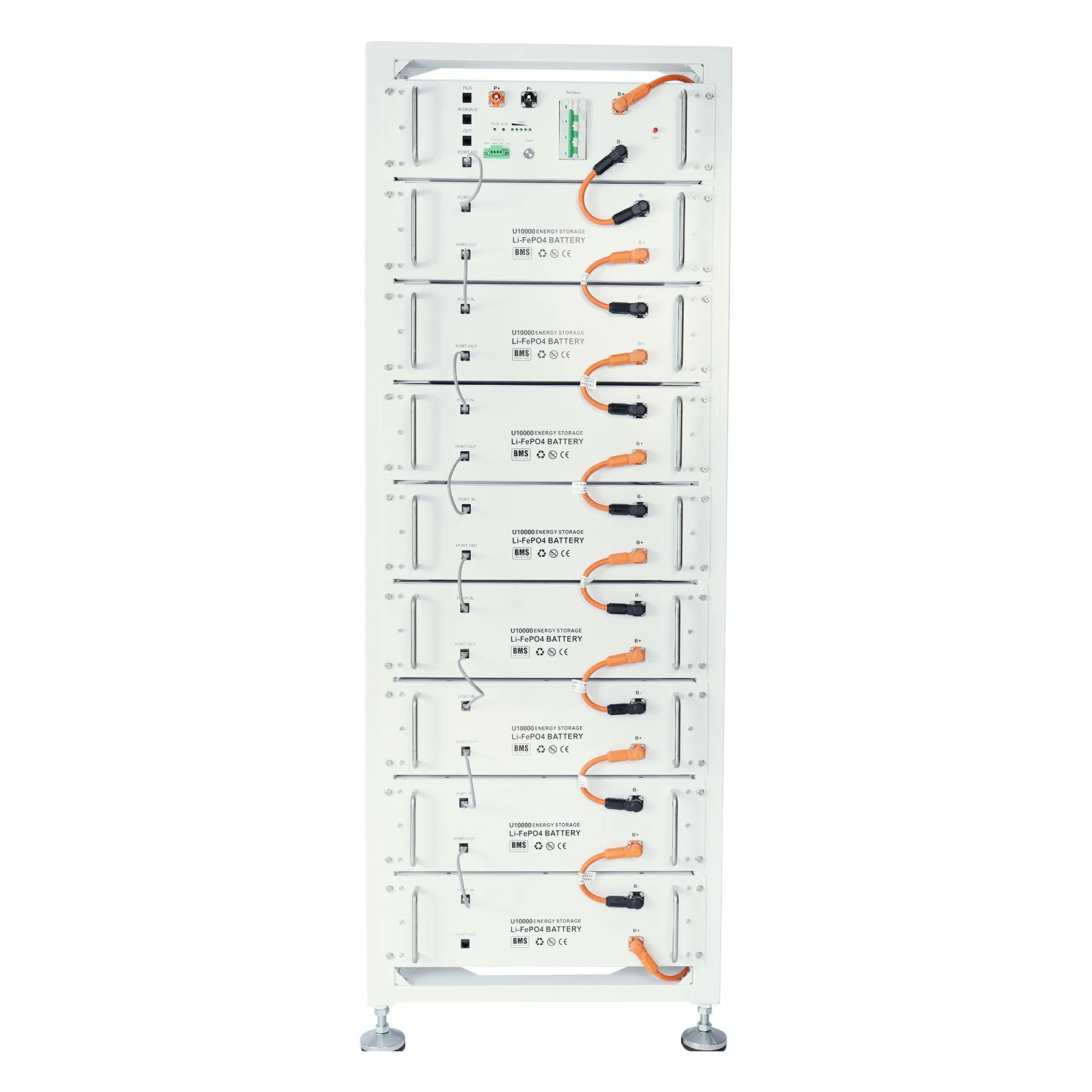 Sistema de Armazenamento de Energia Solar Personalizado 5.12kwh com Bateria de Fosfato de Ferro Lítio para Armazenamento em Alta Tensão em Vila Residencial Fotovoltaica