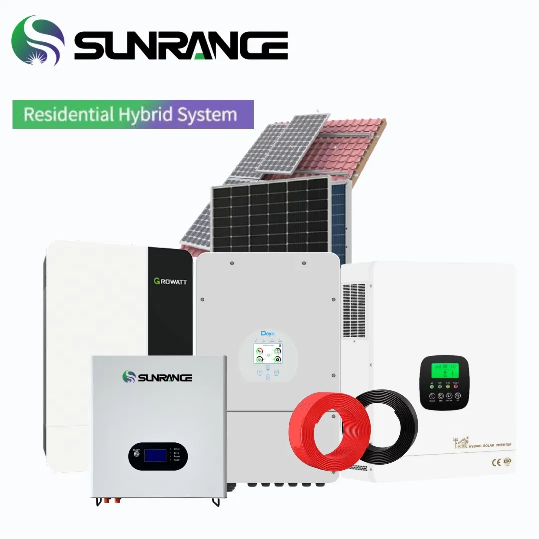 Kit Completo de Sistemas Solares Deye Growatt Solis para Casa 10kw 15kw 20kw Inversor Híbrido Off Grid Armazenamento de Bateria de Lítio Sistema de Armazenamento de Energia para Casa
