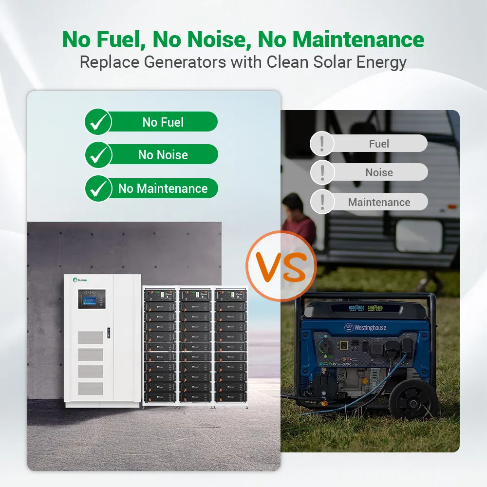 Sistema Solar Completo Off Grid Sunpal 120kW 100kW 35kW 15kW Sistema de Armazenamento de Energia Solar com Bateria