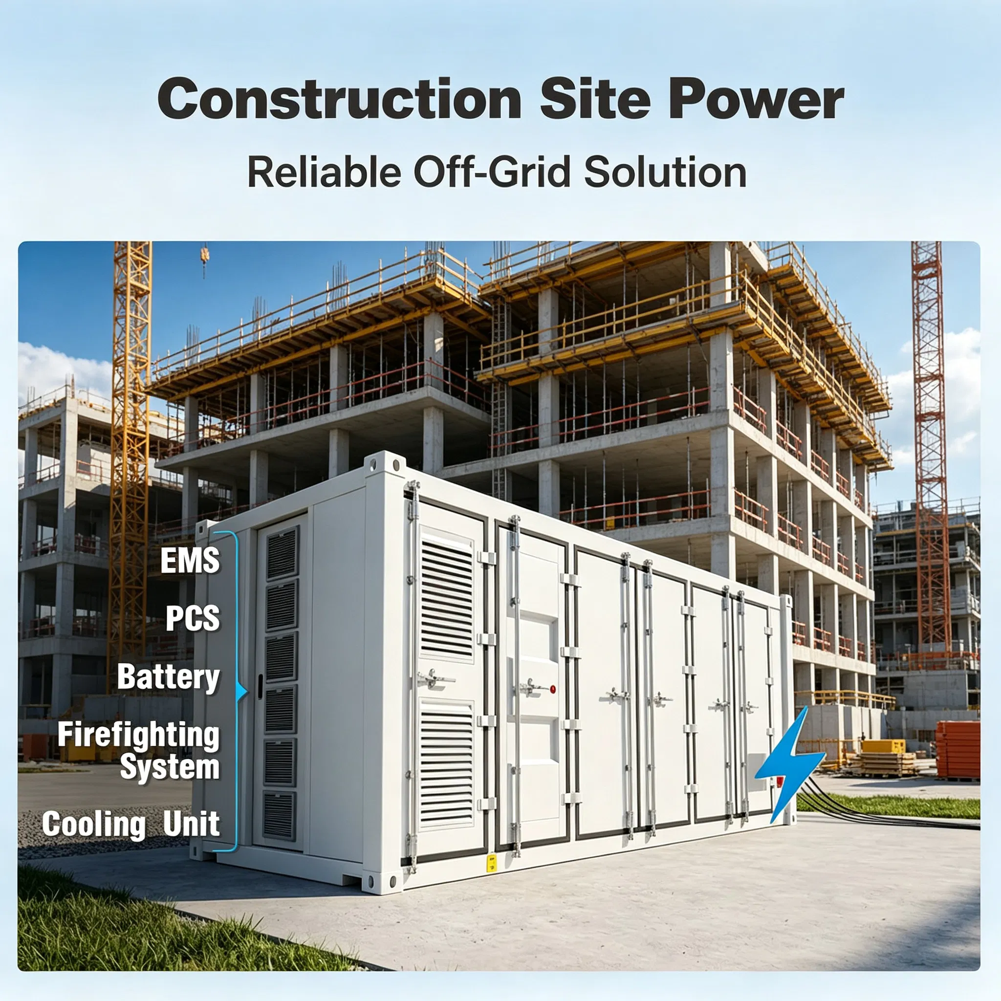 Bess 1mwh Sistema de Armazenamento de Energia Solar em Microrede Tudo-em-Um Gerador Solar Contêiner de Armazenamento de Energia Solar