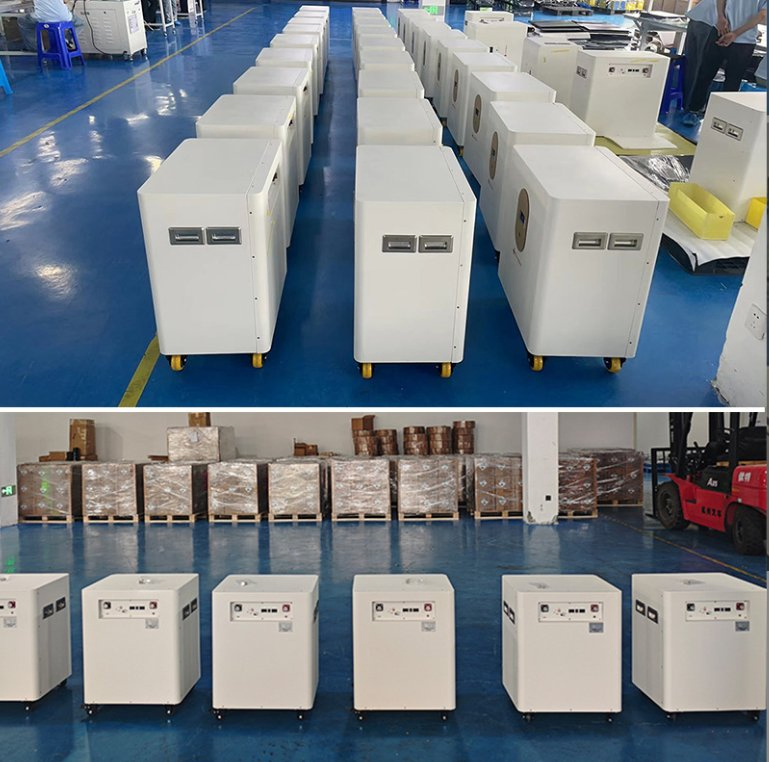 51.2V LiFePO4 Sistema de Armazenamento de Bateria para Casa com Rodas Móveis e BMS Inteligente para Armazenamento de Energia Solar Residencial
