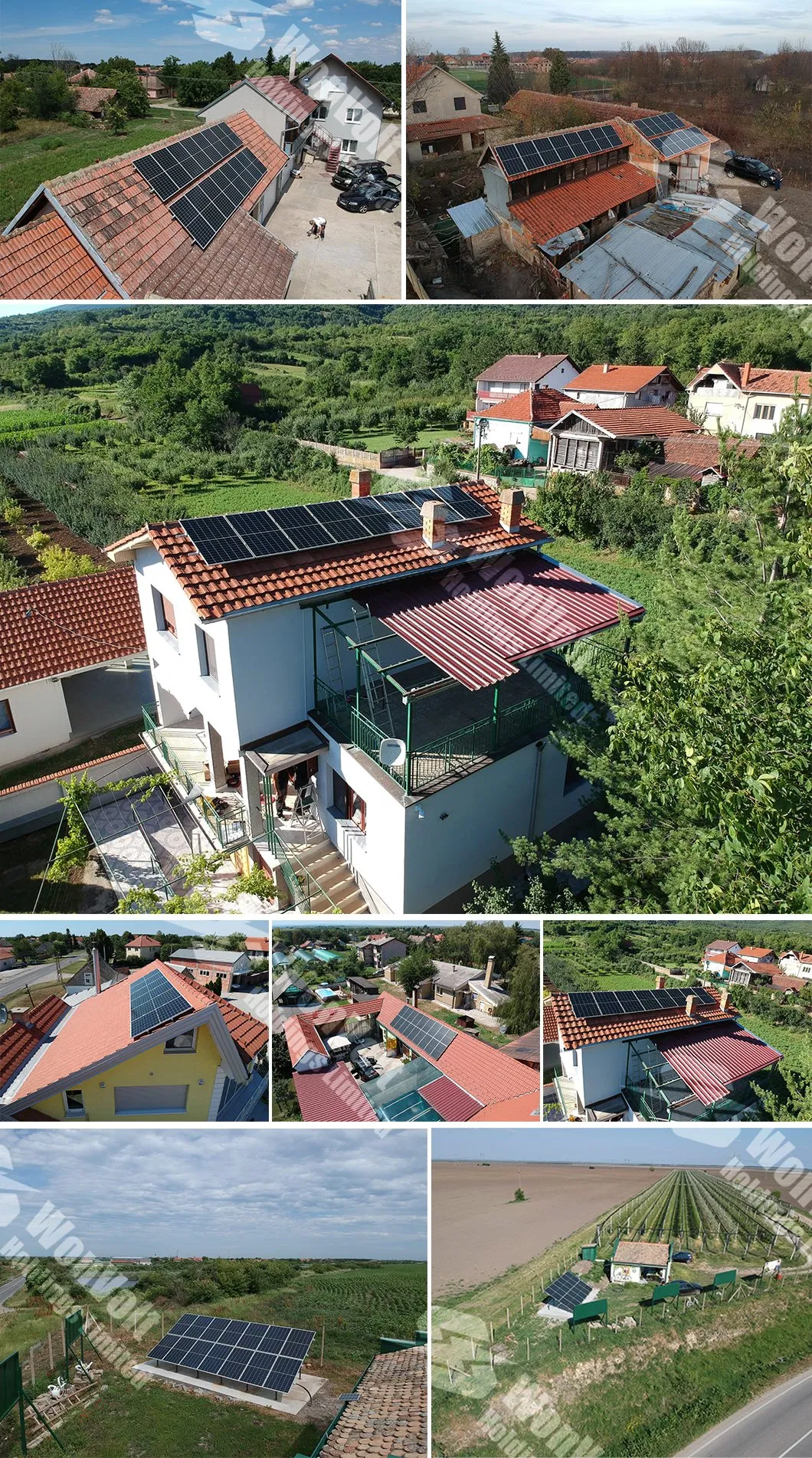 Inversor Solar Deye 8kw 10kw Sistema de Armazenamento de Energia para Casa 10kw 15kw 20kw 30kw Sistema de Energia Solar para Casa com 15kwh 30kwh Estação de Energia