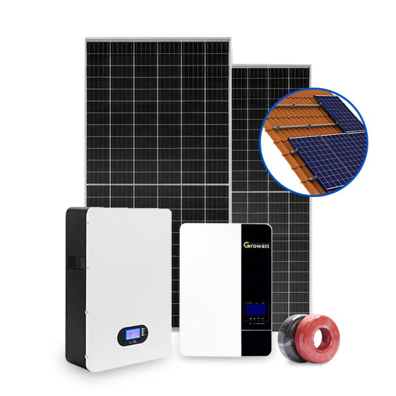 10kw 15kw 30kw sistema solar off-grid para casa, bateria de íon de lítio, inversor, módulo fotovoltaico, painéis, armazenamento de energia, sistema híbrido, portátil