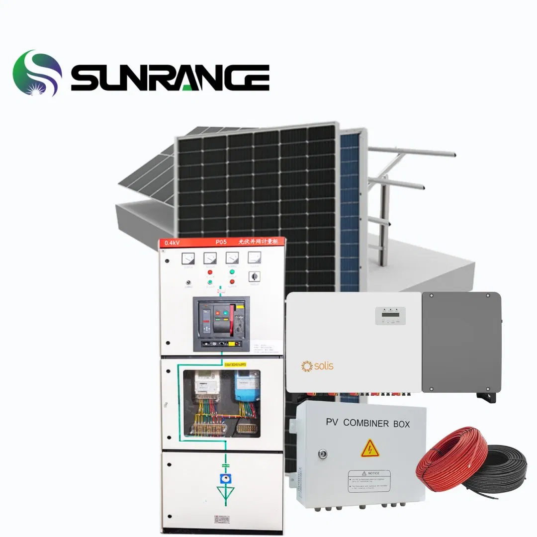 Sistema de Armazenamento de Energia Solar Comercial All-in-One Sunrange Conectado à Rede 30kw 100kw 150kw Sistema de Energia Solar Industrial Conectado à Rede