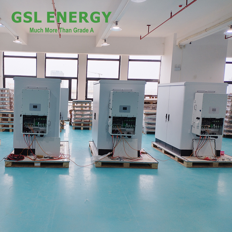 Sistema de Armazenamento Comercial Gsl Energy Alta Tensão 60kwh 48V 100ah LiFePO4 Armazenamento de Energia Solar Off-Grid Industrial e Comercial