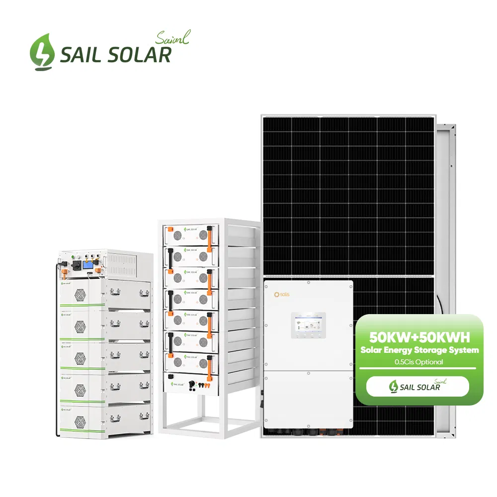Sistema de Energia Solar com Bateria de Lítio Interno 50kw 100kwh Sistema de Armazenamento de Energia 100kw 100kwh Sistema de Armazenamento de Energia Solar Híbrido para Uso Comercial 80kw