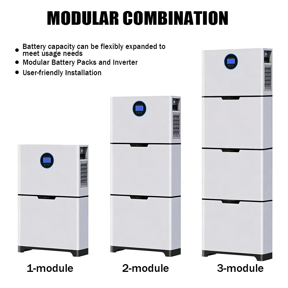 Sistema de Armazenamento de Energia Solar Tudo-em-Um com Inversor Híbrido 6kw Bateria de Lítio para Casa 51.2V Uso Residencial