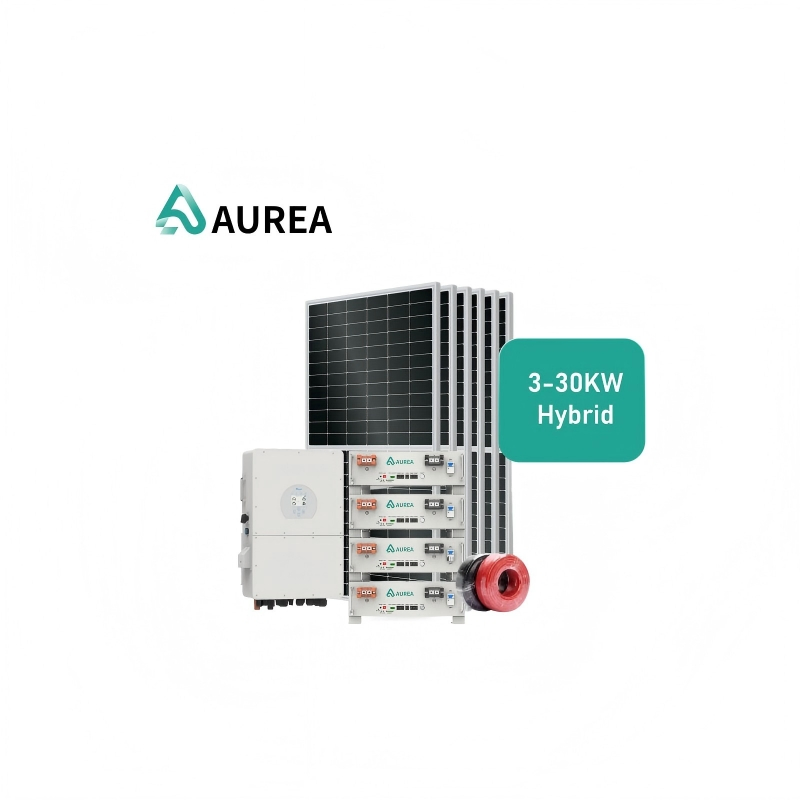 Estação de Energia Solar Residencial Aurea Complete 24V 48V Sistema de Armazenamento de Energia com Bateria de Lítio