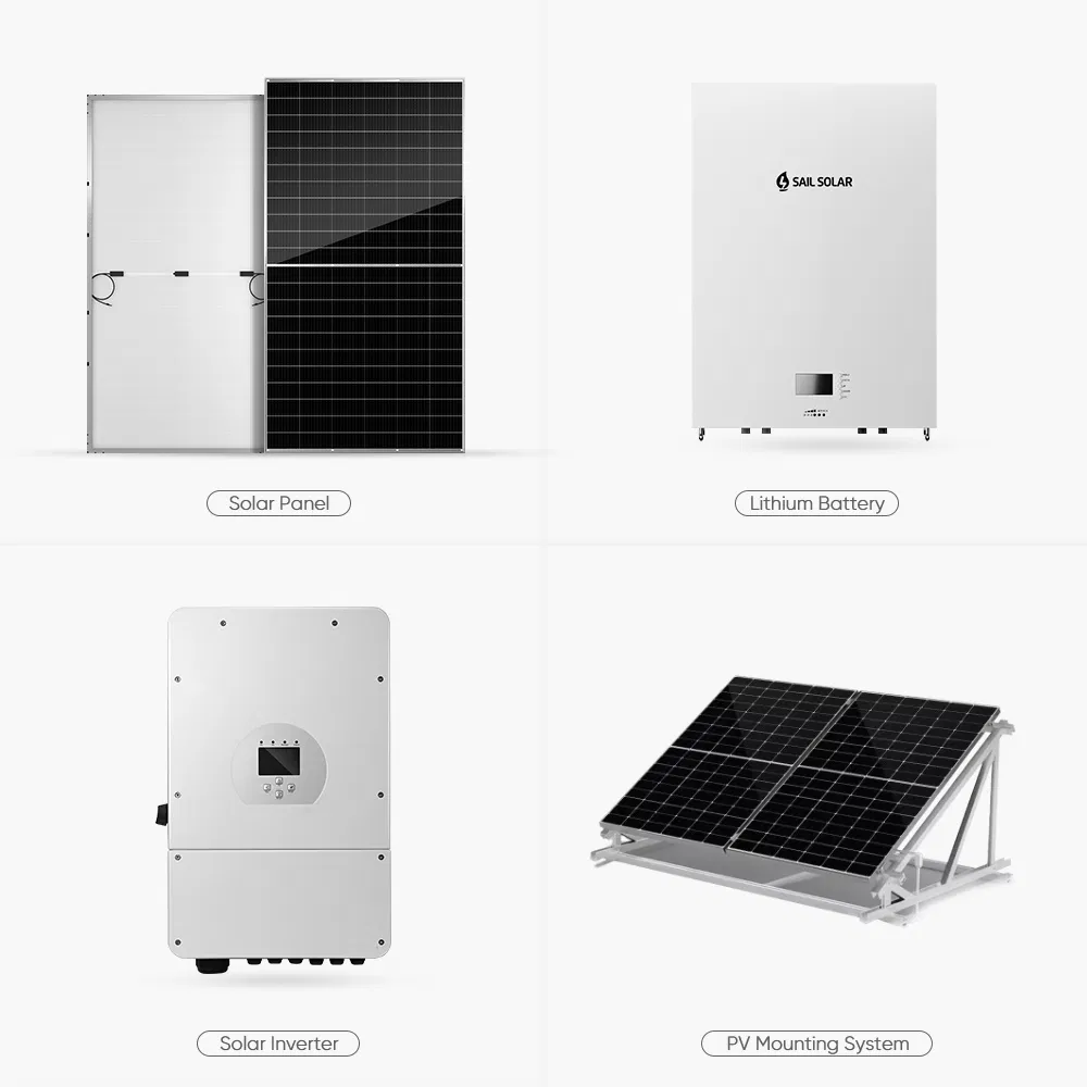 25 Garantia de Ano Sistema Completo de Armazenamento de Energia Solar Residencial 5kw 8kw 10kw Sistema Híbrido de Energia Solar