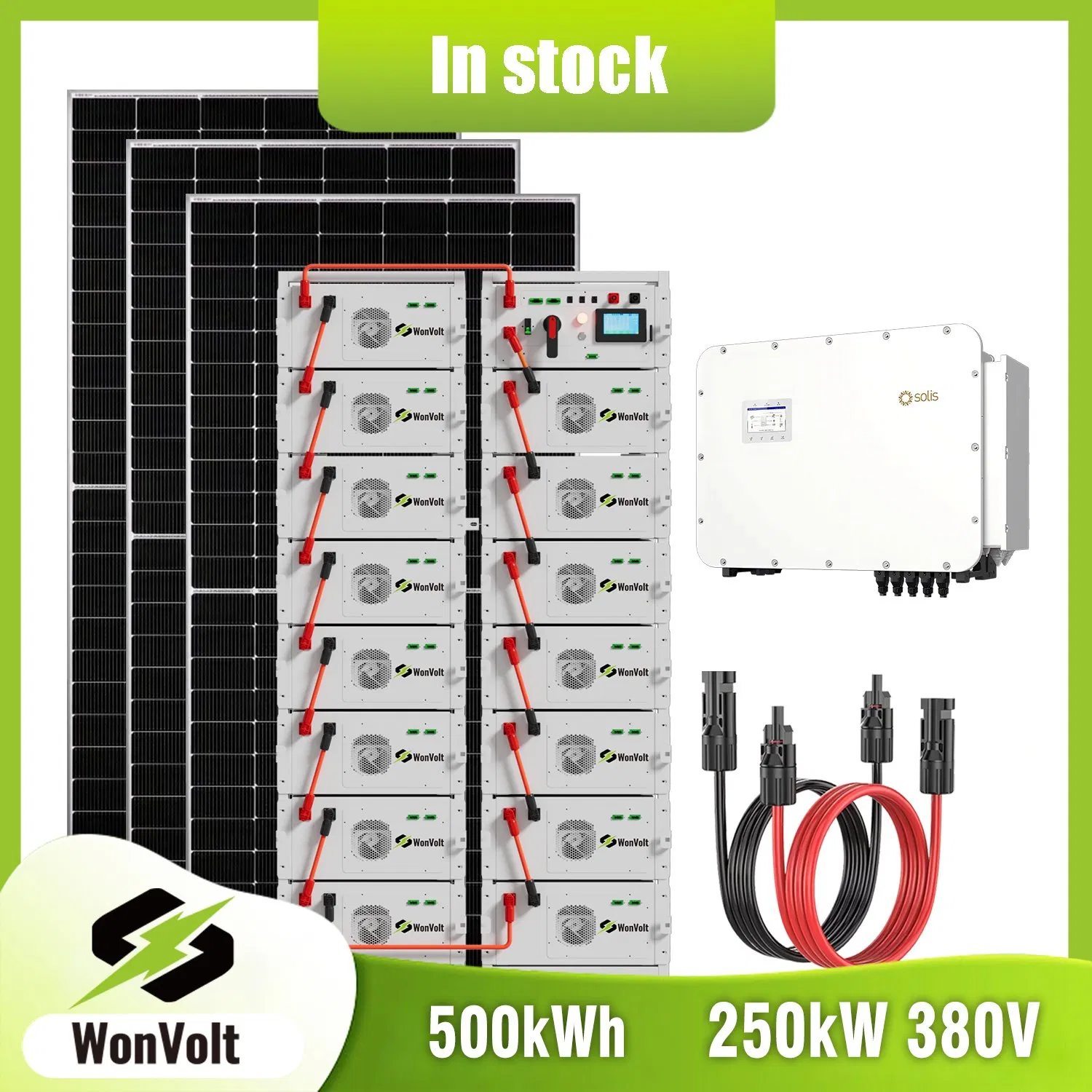 250kw 500kwh Sistema de Painéis Solares de Armazenamento de Energia Inteligente Solis com Gerenciamento Térmico Inteligente