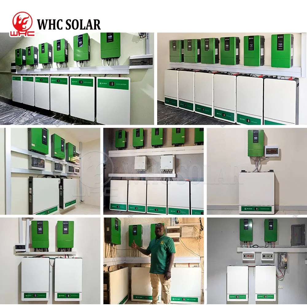 Sistema de Energia Solar Híbrido para Residência 10Kw 20Kw 30KW com Bateria de Lítio Powerwall 5/10/15KWH