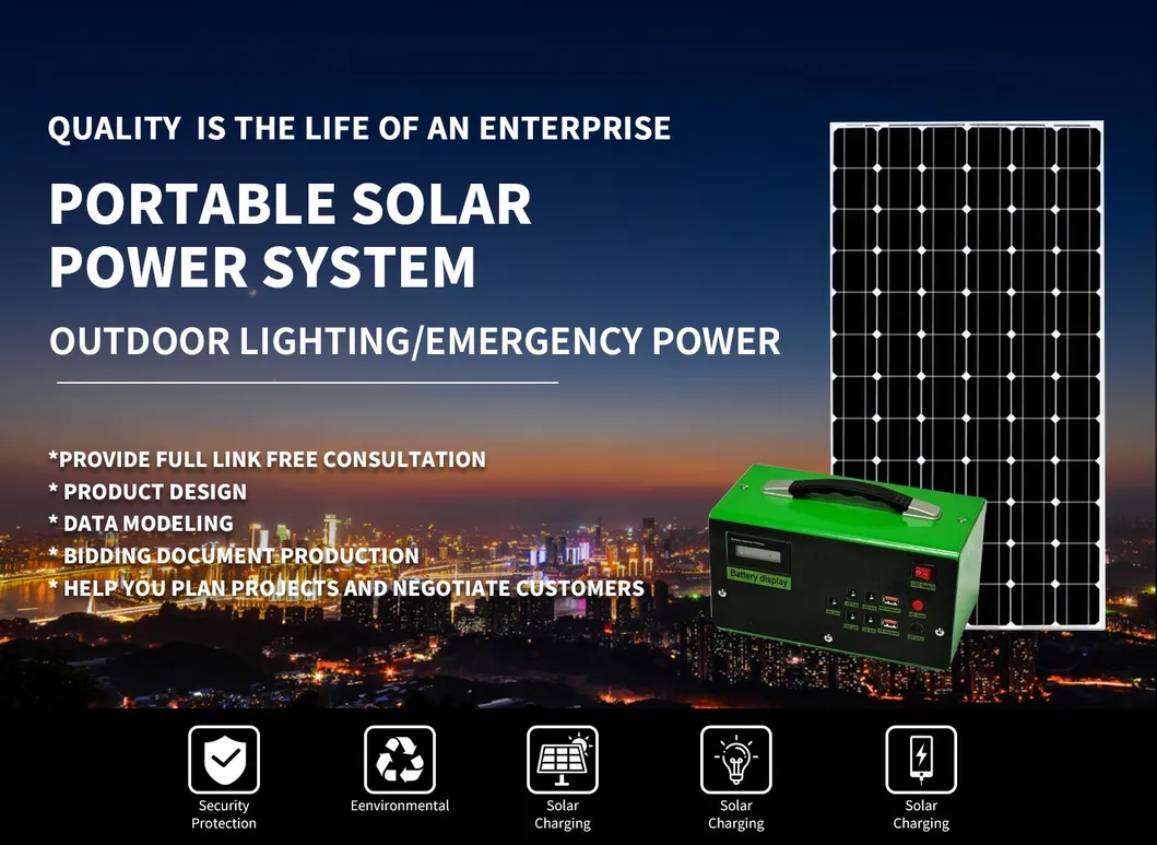 Sistema de Energia Móvel à Prova d'Água com Bateria de Lítio 220V Carregamento Rápido com Painel Solar Portátil