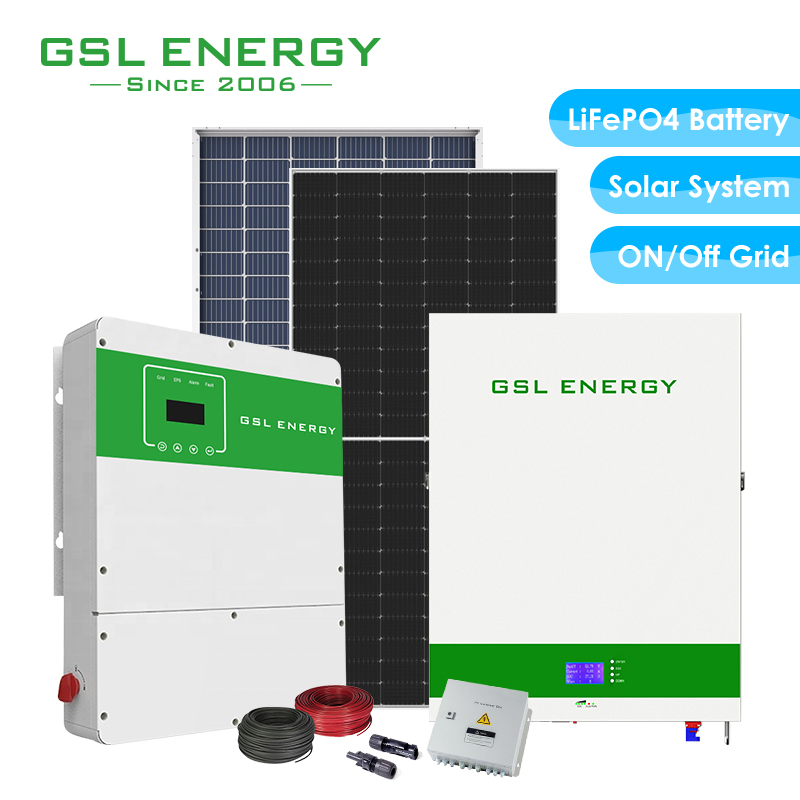 Energia Renovável 5kw 10kw 15kw 20kw Sistema de Energia Solar Off Grid com Painéis FV Inversor Híbrido Bateria de Lítio