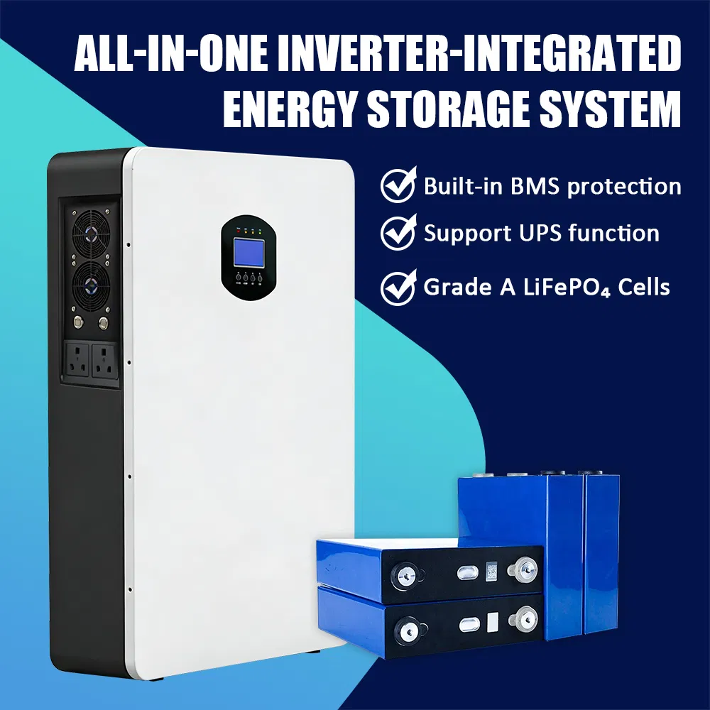 Armazenamento de Bateria de Lítio para Energia Solar Sistema Residencial Powerwall LiFePO4 Backup de Bateria Sistema de Energia para Casa Fora da Rede