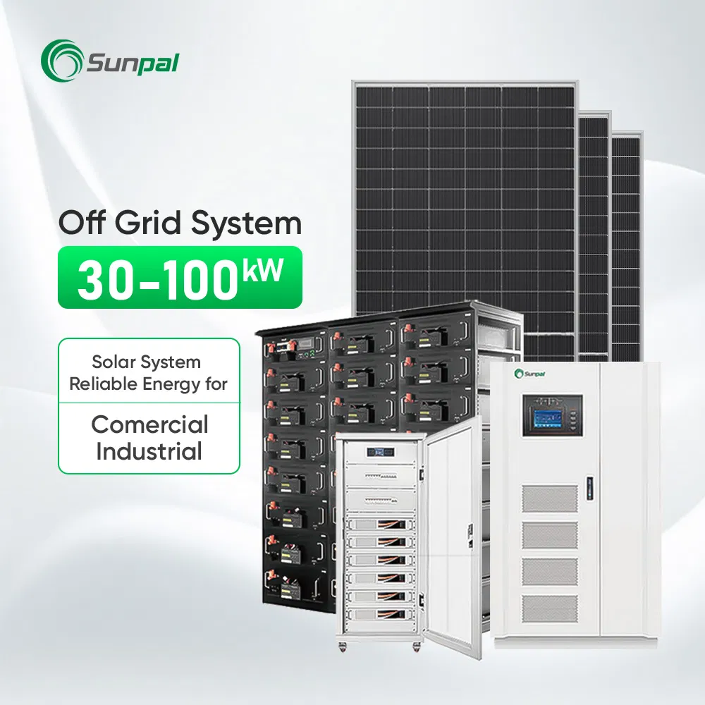 Sistema Solar Completo Off Grid Sunpal 120kW 100kW 35kW 15kW Sistema de Armazenamento de Energia Solar com Bateria
