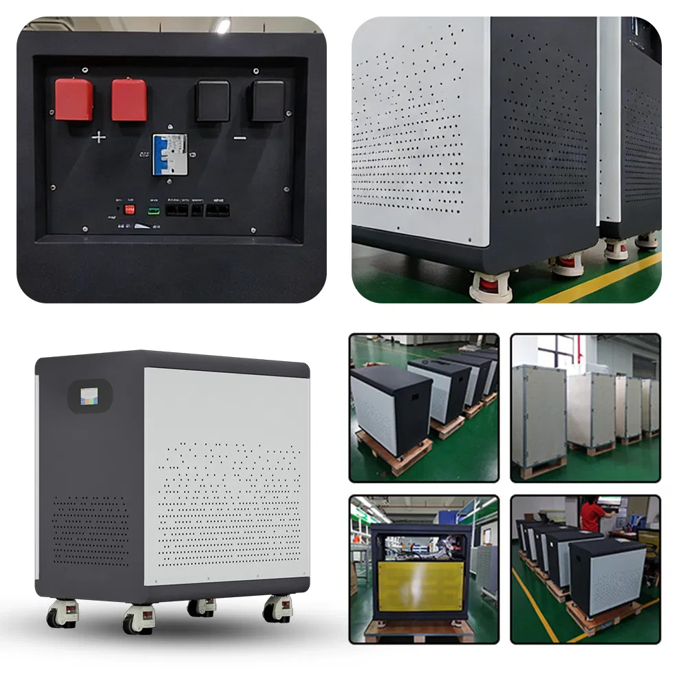 Sistema de Armazenamento de Energia de Bateria de Backup Solar para Casa de Grande Capacidade 32kwh 48kwh com Rodas Pesadas para Falta de Energia