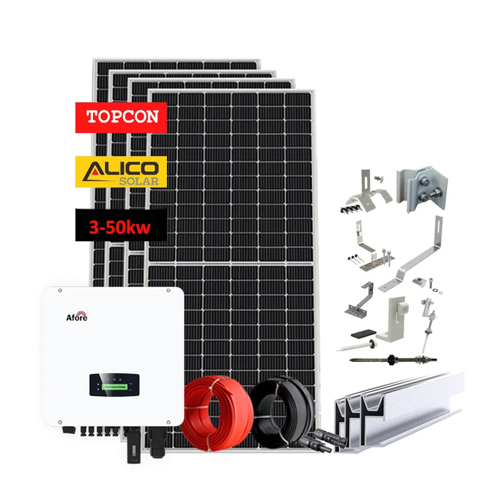 10kw Sistema Solar Fotovoltaico Híbrido Conectado à Rede 10kVA com Módulo de Painel Solar Fotovoltaico LiFePO4 Armazenamento de Energia com Bateria de Íon de Lítio Inversor de Rede Solar