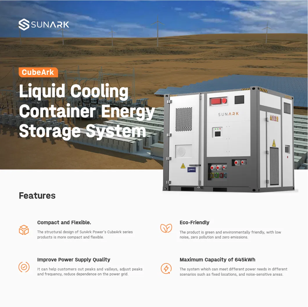 Sistema de Armazenamento de Bateria Solar Container Bess Energia 300kwh 500kwh 600kwh Sistema de Resfriamento Líquido Hv