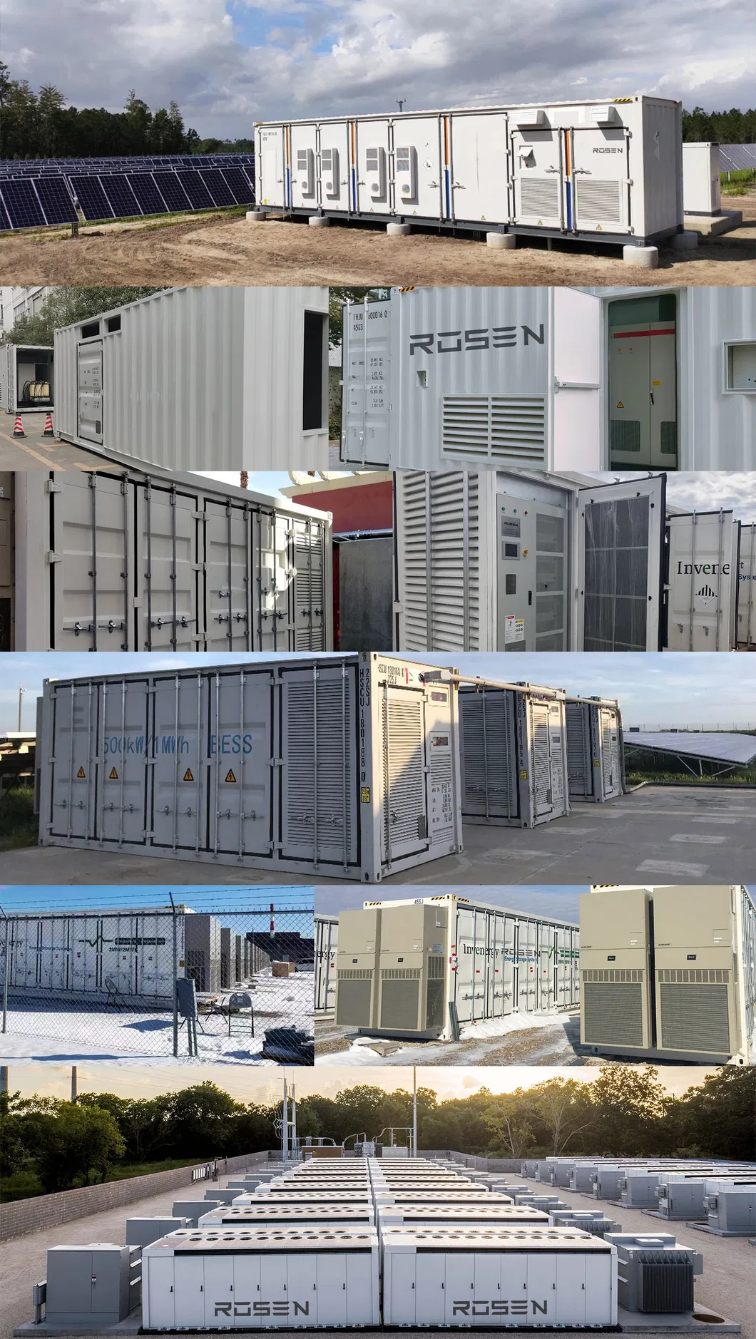 Projeto de armazenamento de energia solar comercial