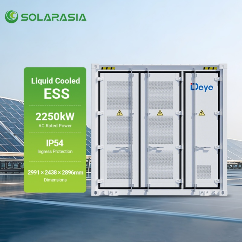 2250kw 2.25MW Sistema de Conversão de Energia Armazenada Tipo Contêiner Solução de Microrede Híbrida Solar FV Inversor de Bateria