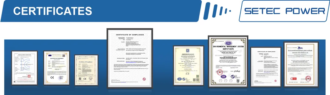 Certificados de conformidade técnica e segurança de baterias