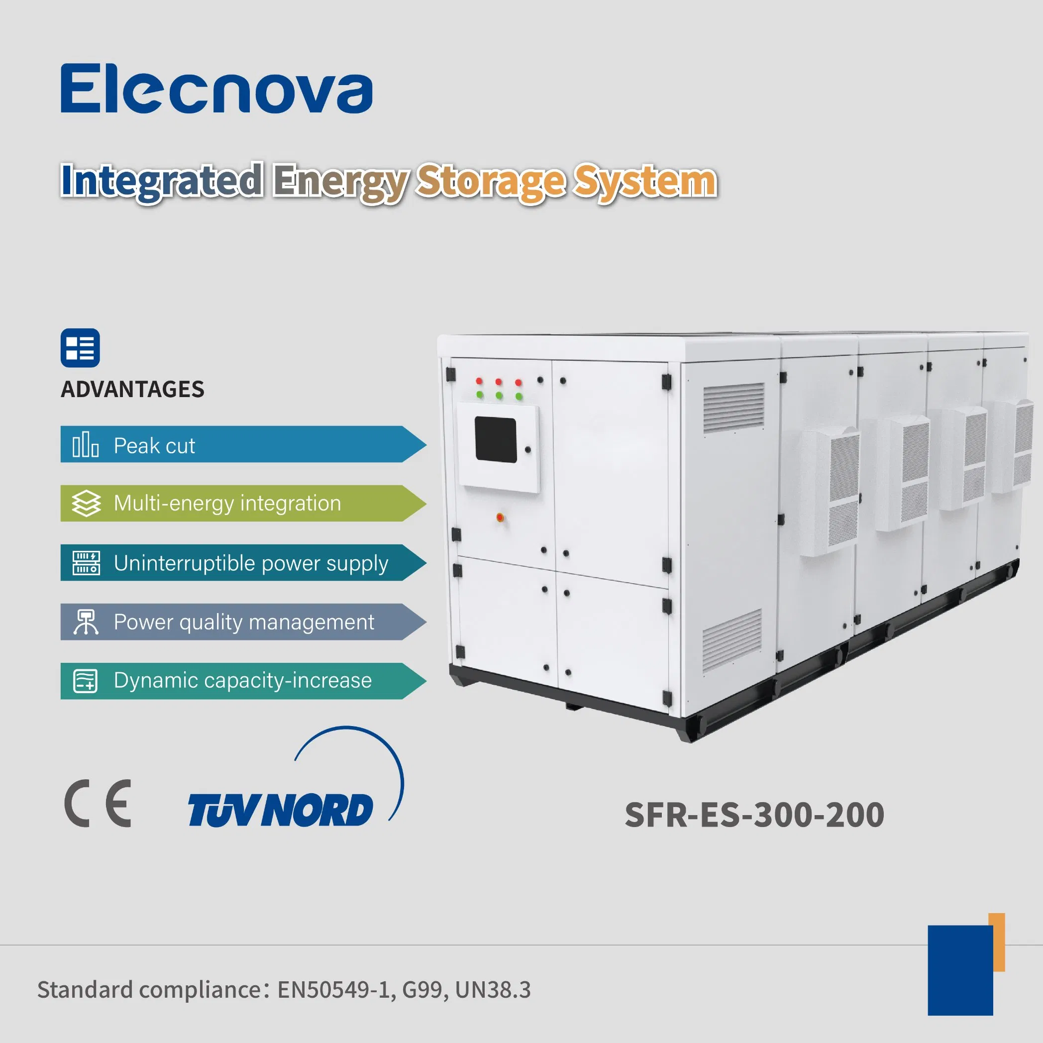 300kwh Sistema de Inversor Híbrido Solar com Armazenamento de Energia em Container para Microrede