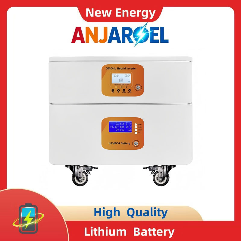Sistema de Armazenamento de Energia Solar em Casa com Bateria de Íon de Lítio Portátil 3.6kw Inversor 3.84kwh Empilhável Tudo-em-Um LiFePO4