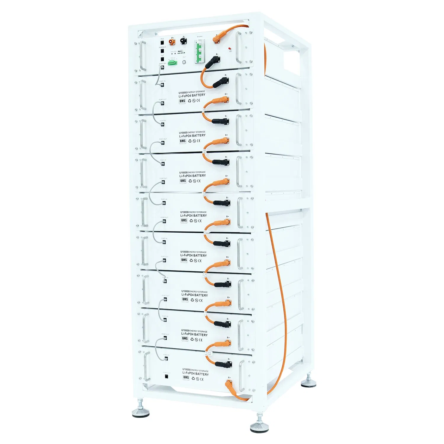 Sistema de Armazenamento de Energia Solar Personalizado 5.12kwh com Bateria de Fosfato de Ferro Lítio para Armazenamento em Alta Tensão em Vila Residencial Fotovoltaica