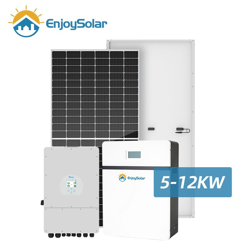 5kw Sistema de Energia Solar Residencial com Inversor Híbrido Deye e Armazenamento de Bateria de Lítio para Sistema de Energia Solar Off Grid para Casa