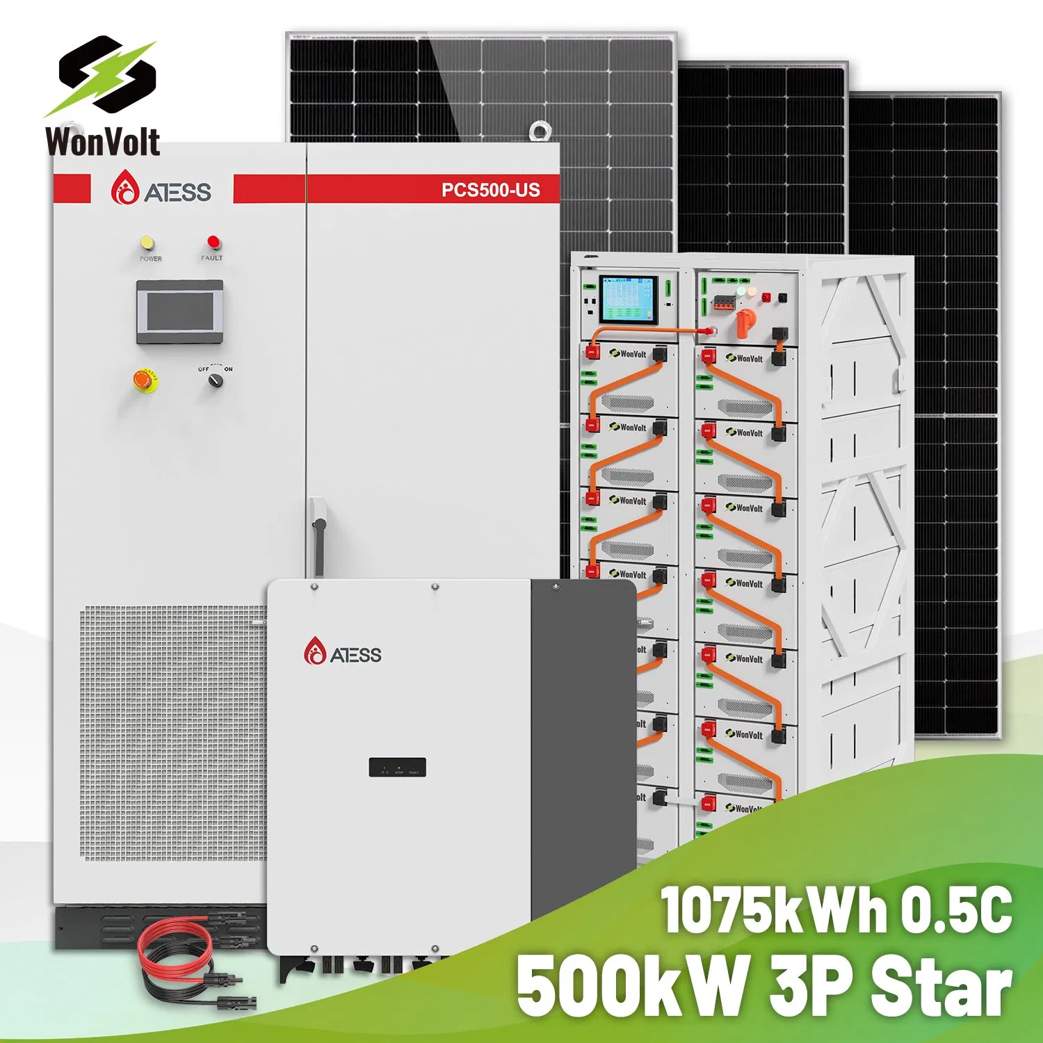 Integração de Armazenamento de Energia em Microredes na Alemanha 200kw 500kw 1MW 2MW Sistema de Energia Solar Fazenda Solar