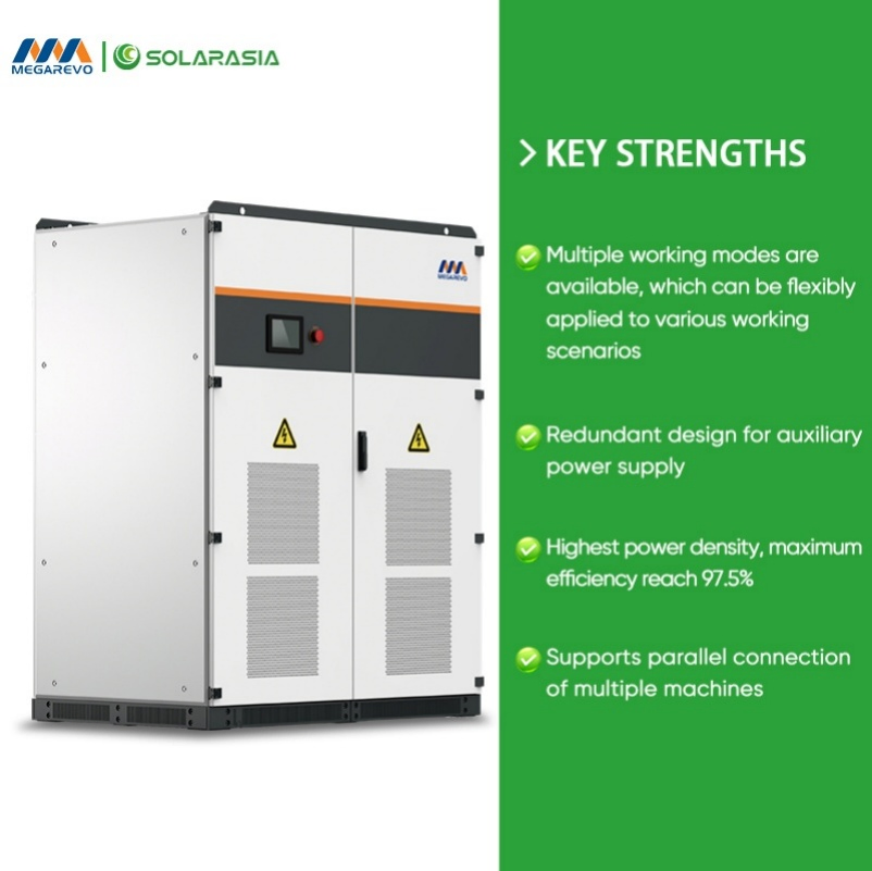 Inversor Solar Megarevo Mps 500kw 250kw 150kw 100kw 50kw Inversor Solar Híbrido Inteligente para Sistema de Armazenamento de Energia