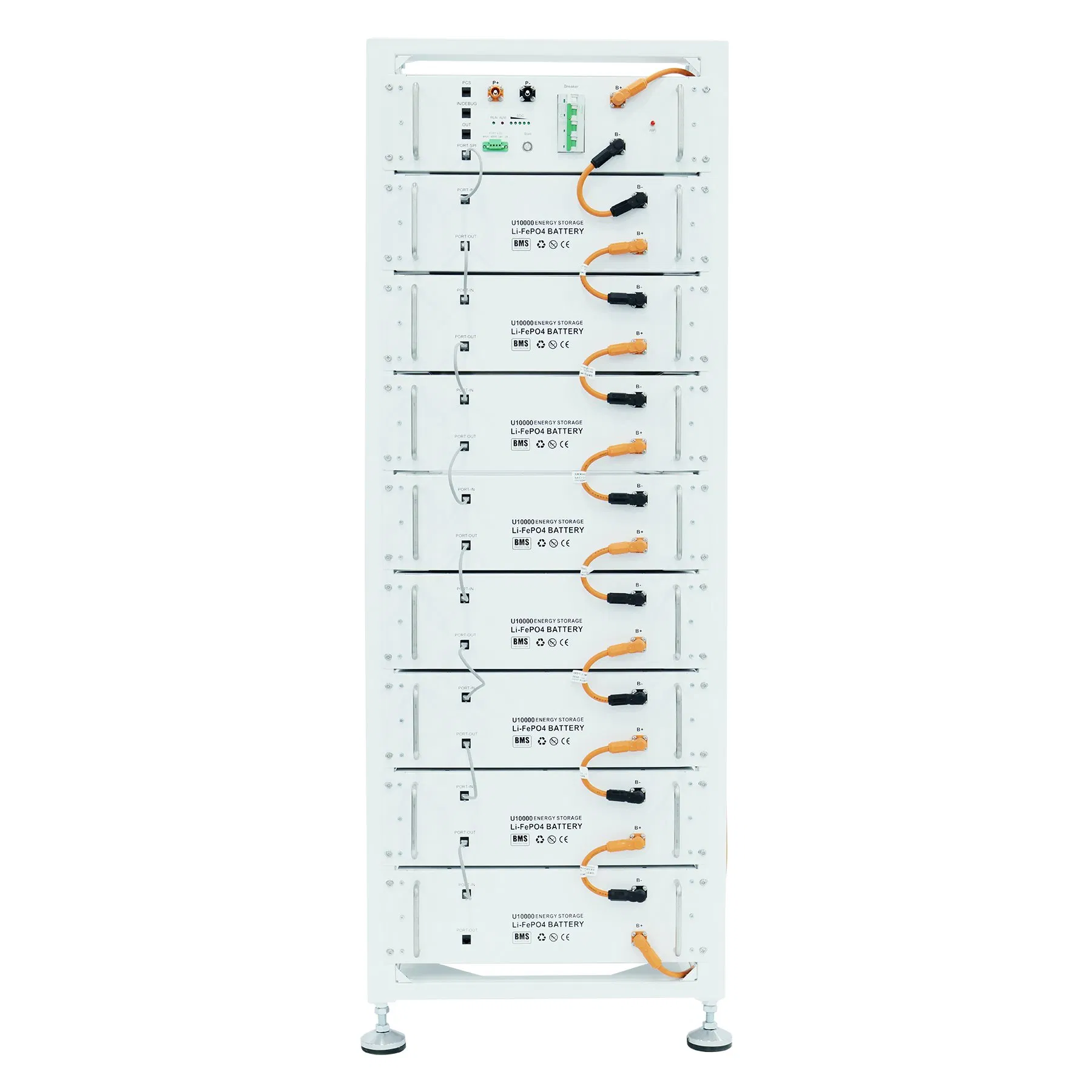 Sistema de Armazenamento de Energia Solar Personalizado 5.12kwh com Bateria de Fosfato de Ferro Lítio para Armazenamento em Alta Tensão em Vila Residencial Fotovoltaica