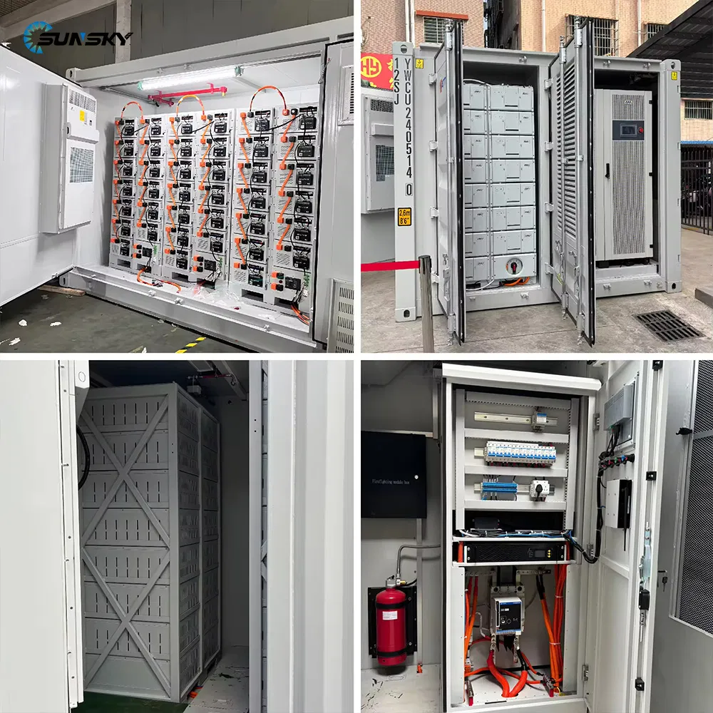 Sistema de Armazenamento de Energia Solar Exterior Bess Container Tudo em Um 1mwh 2mwh Container de Bateria LiFePO4