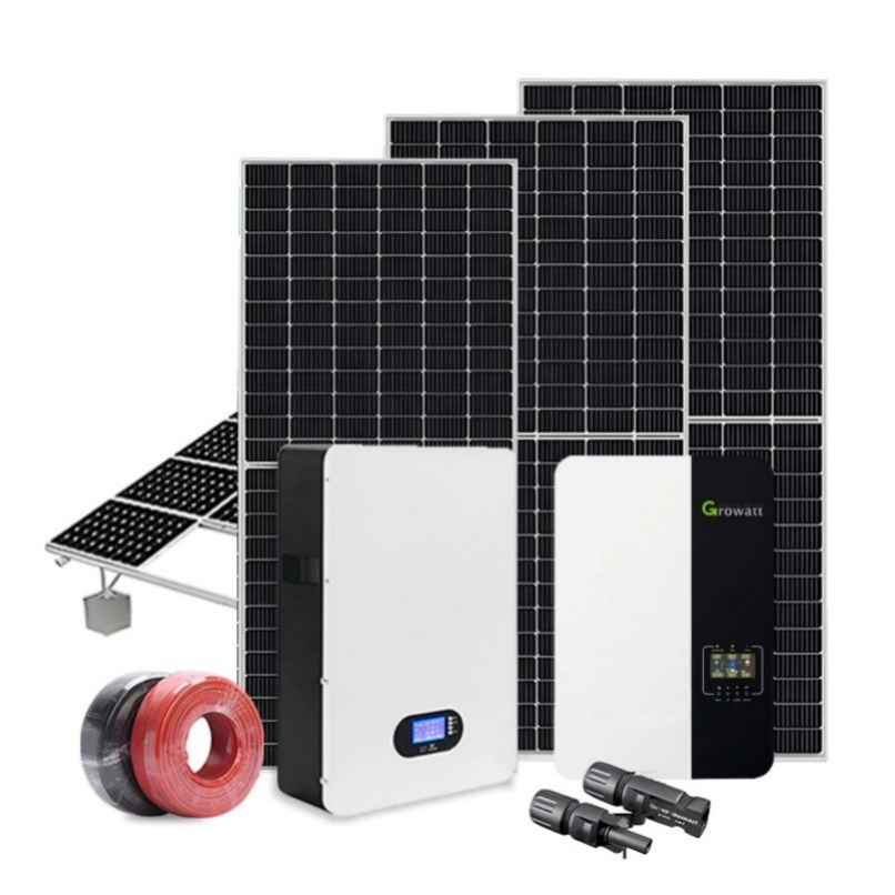 10kw 15kw 30kw sistema solar off-grid para casa, bateria de íon de lítio, inversor, módulo fotovoltaico, painéis, armazenamento de energia, sistema híbrido, portátil