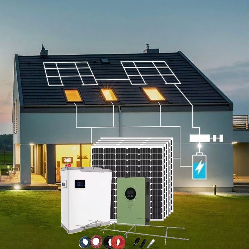 Sistema de Armazenamento de Energia Solar para Residências, Kit Solar Portátil, Sistema Solar Personalizado Off-Grid