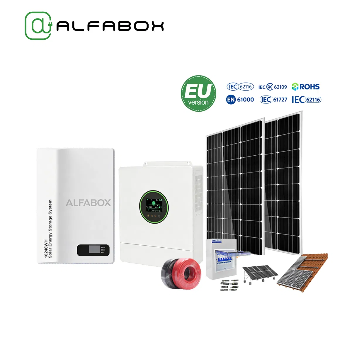 10kw Sistema de Armazenamento de Energia Solar Híbrido Residencial