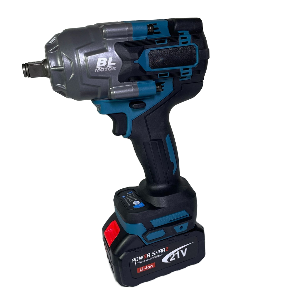 1000n.m large torque heavy duty brushless power wrench 1/2 "battery powered cordless impact wrench for car tire repair