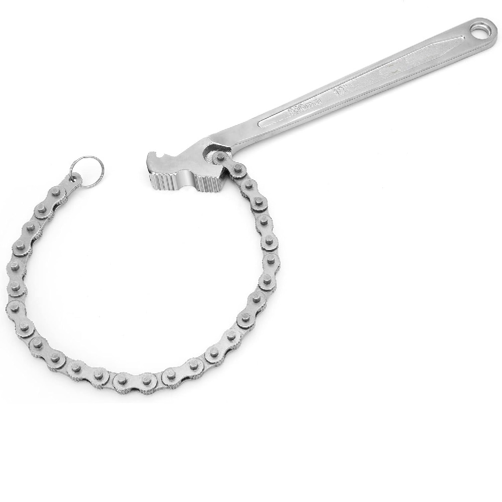 12inch Ratcheting Chain Wrench Tools Adjustable Removal Tool