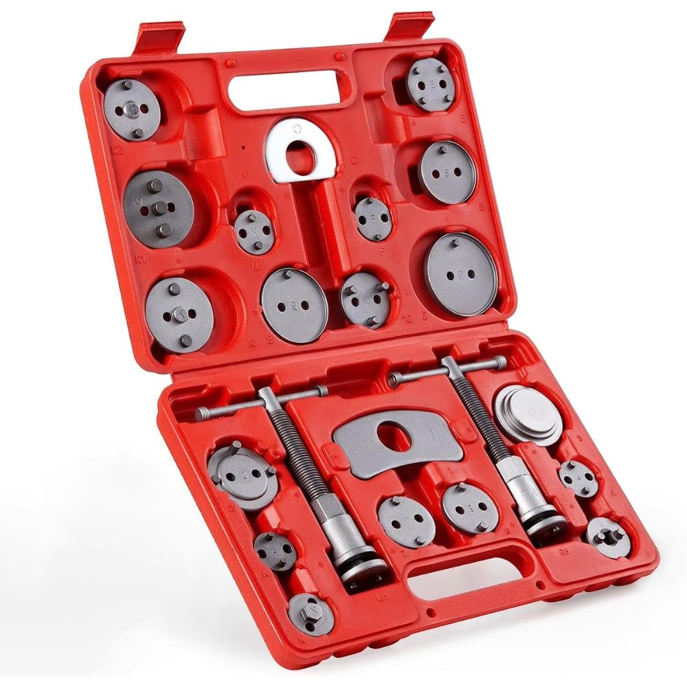WZAUTO 22pcs Universal Brake Caliper Wind Back Kit Brake Service Tool Brake Caliper Compression Tool Caliper Piston Tool