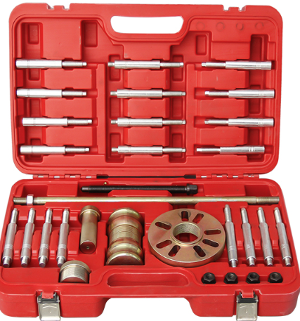 KUNTECH KT-6312 30-Piece Heavy-Duty Slide Hammer Puller Set with Assorted Socket Drive Hand Operated Metals Tool Box