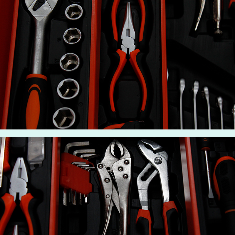 Wholesale 85pcs Portable Folding Iron Tool Box Auto Repair Household Car Storage Multi-functional Tool Set