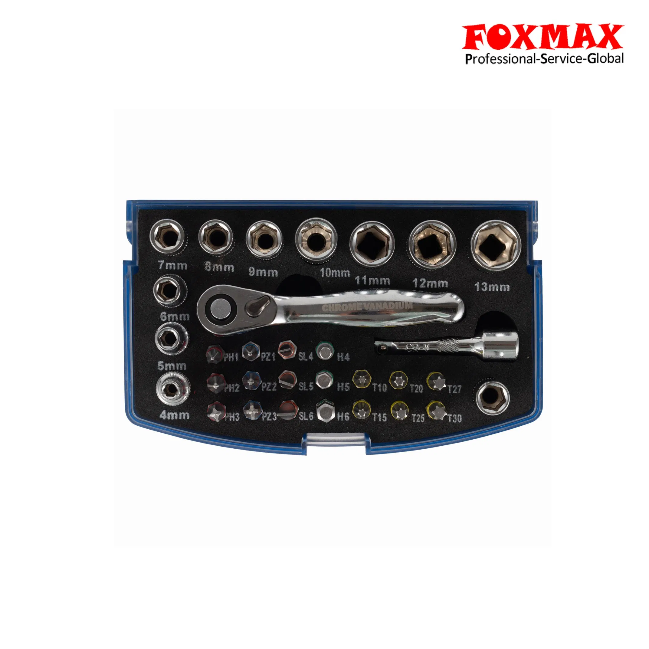 31-Piece Mini 1/4 Inch Ratchet Socket Set for Impact Screwdrivers