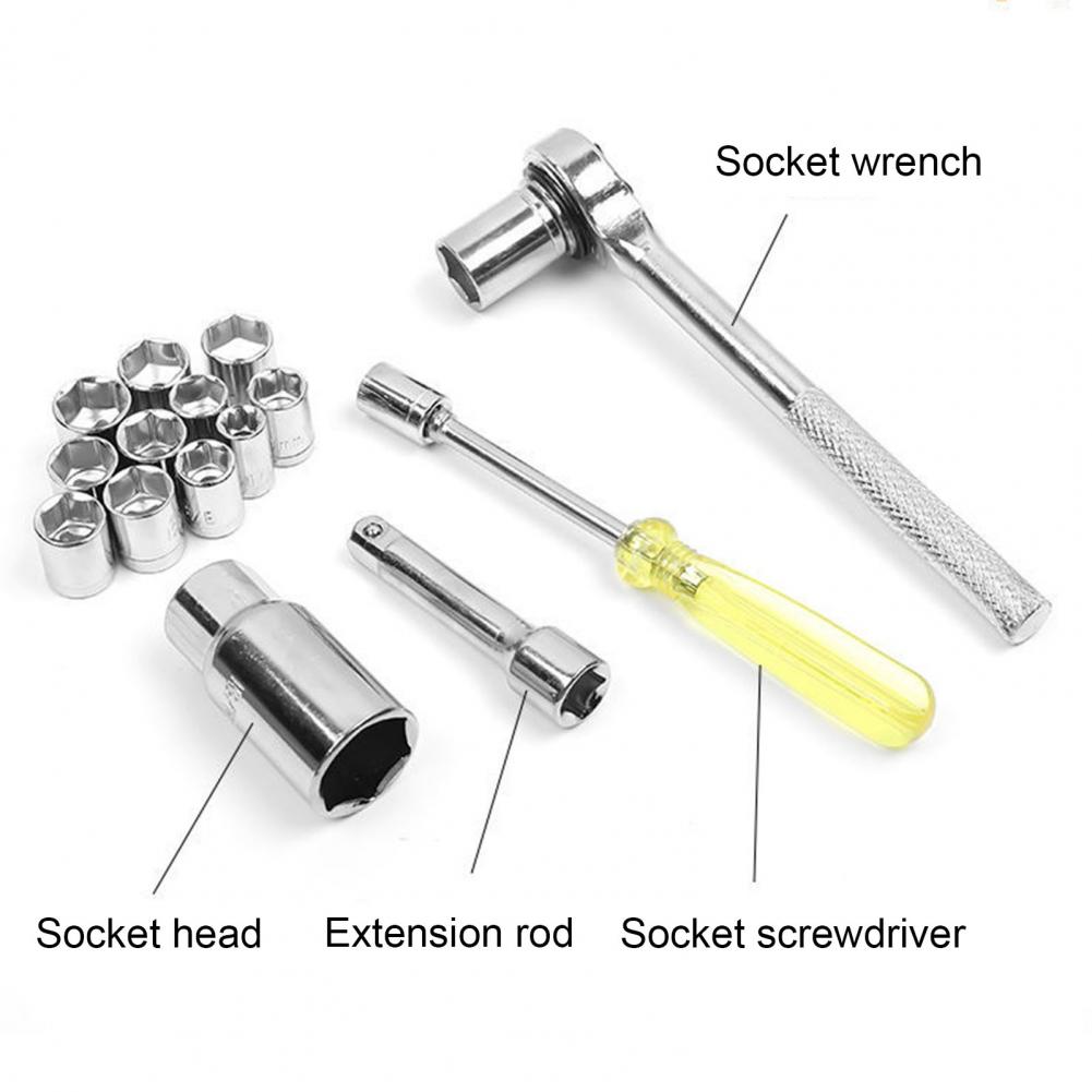 40pcs Stainless Steel Performance Tool W1173 SAE/Metric 1/4" 3/8" Drive Heavy Duty Socket Set with Soft Case Hand Tools Kit