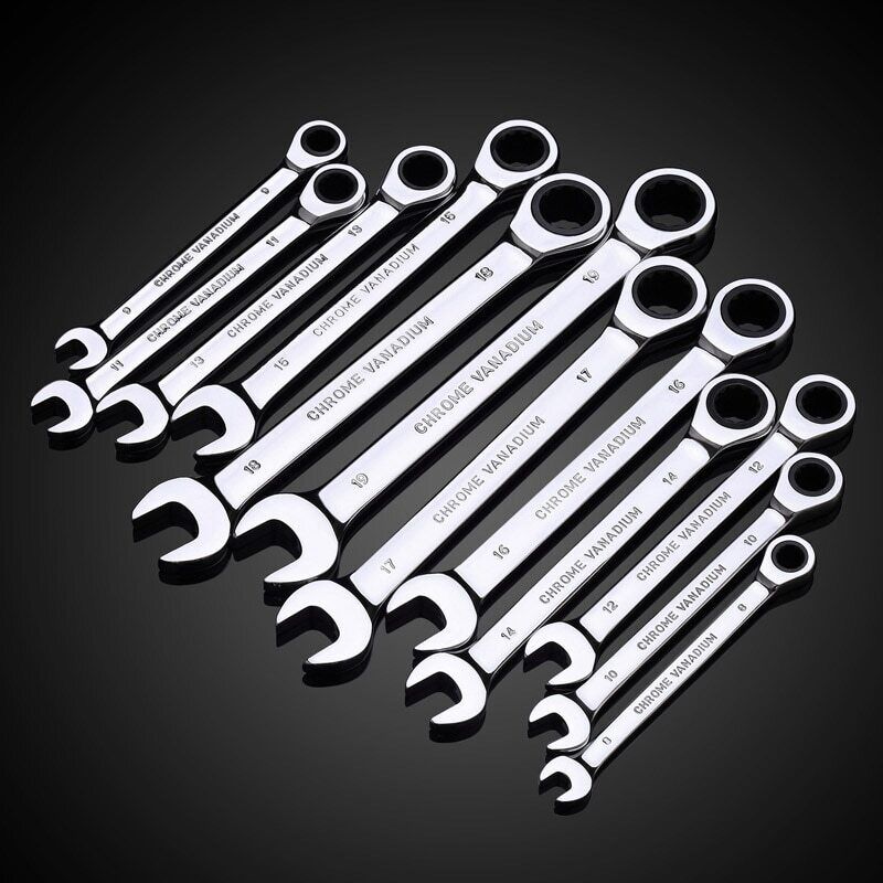 7mm Ratcheting Combination Wrench In Stock High Grade Chrome Vanadium Steel 72 Teeth