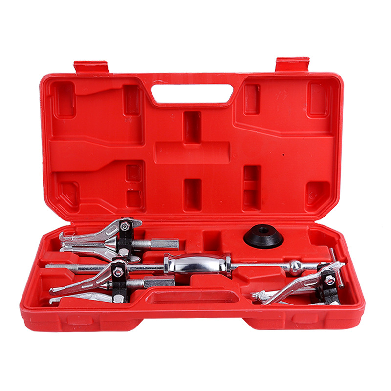 Professional 5 Piece Triple Jaw Slide Hammer Puller Set for Automotive Bearing Gear Removal and Repair