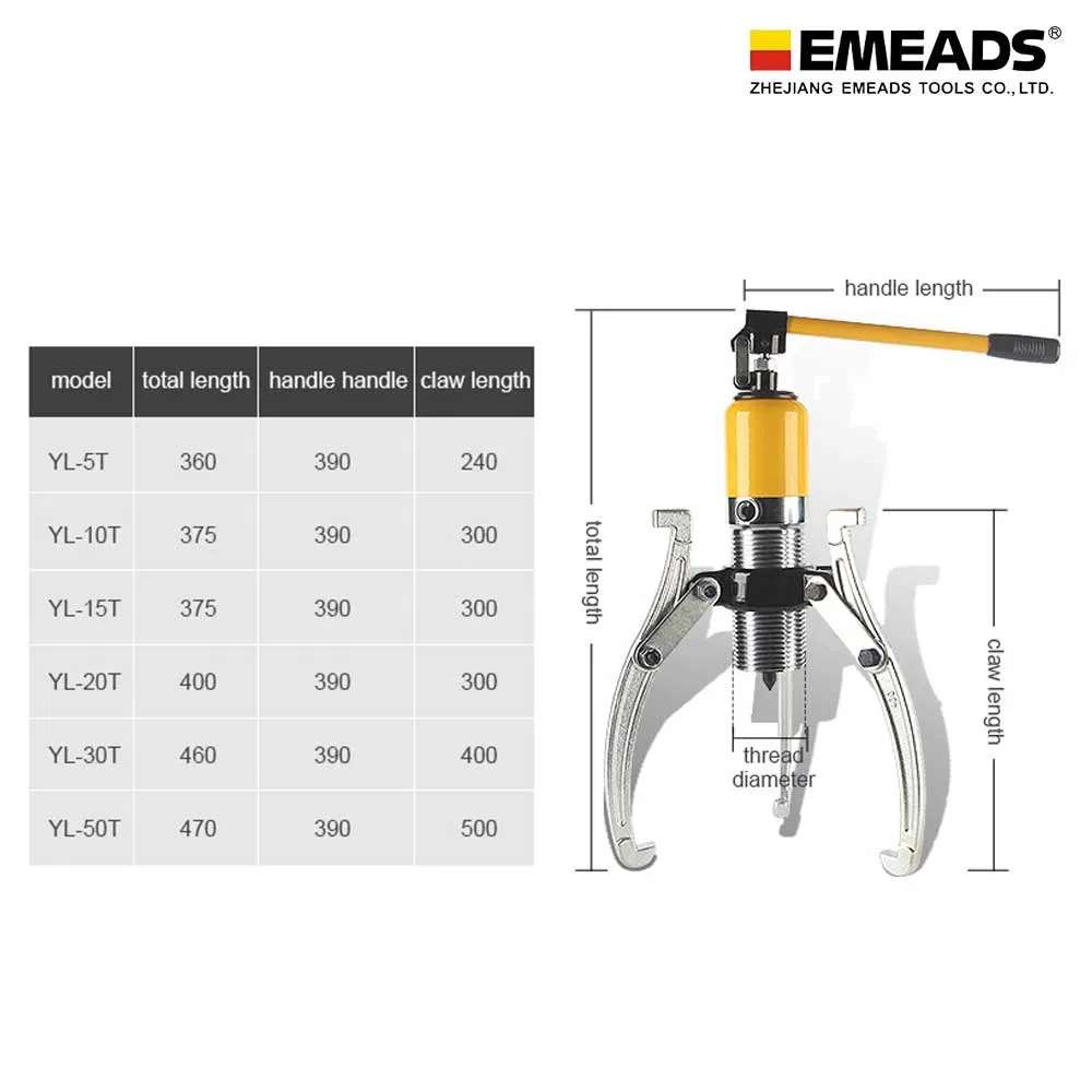 Emeads Tool Multi Angle Use Easy to Carry Not Stuck Hydraulic Puller