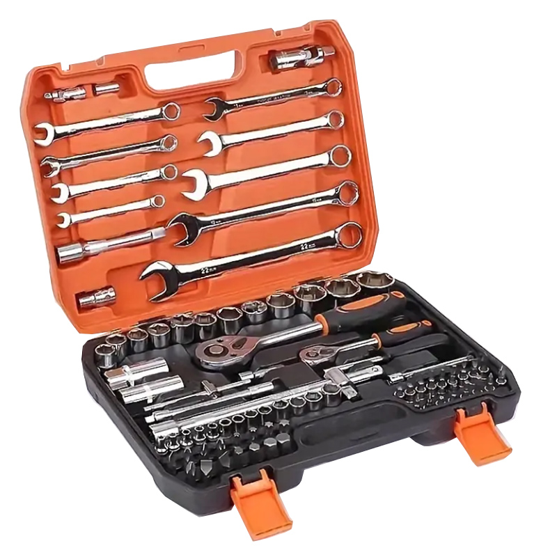 Hot Sale Vehicle Accessories Mechanical Tools Box Socket Wrench Set Working Hand Tool Set