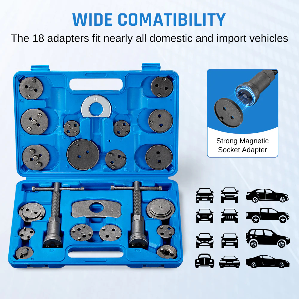 Professional Automobile Repair Tool 22pcs Disc Brake Pad &amp; Caliper Service Tool Kit