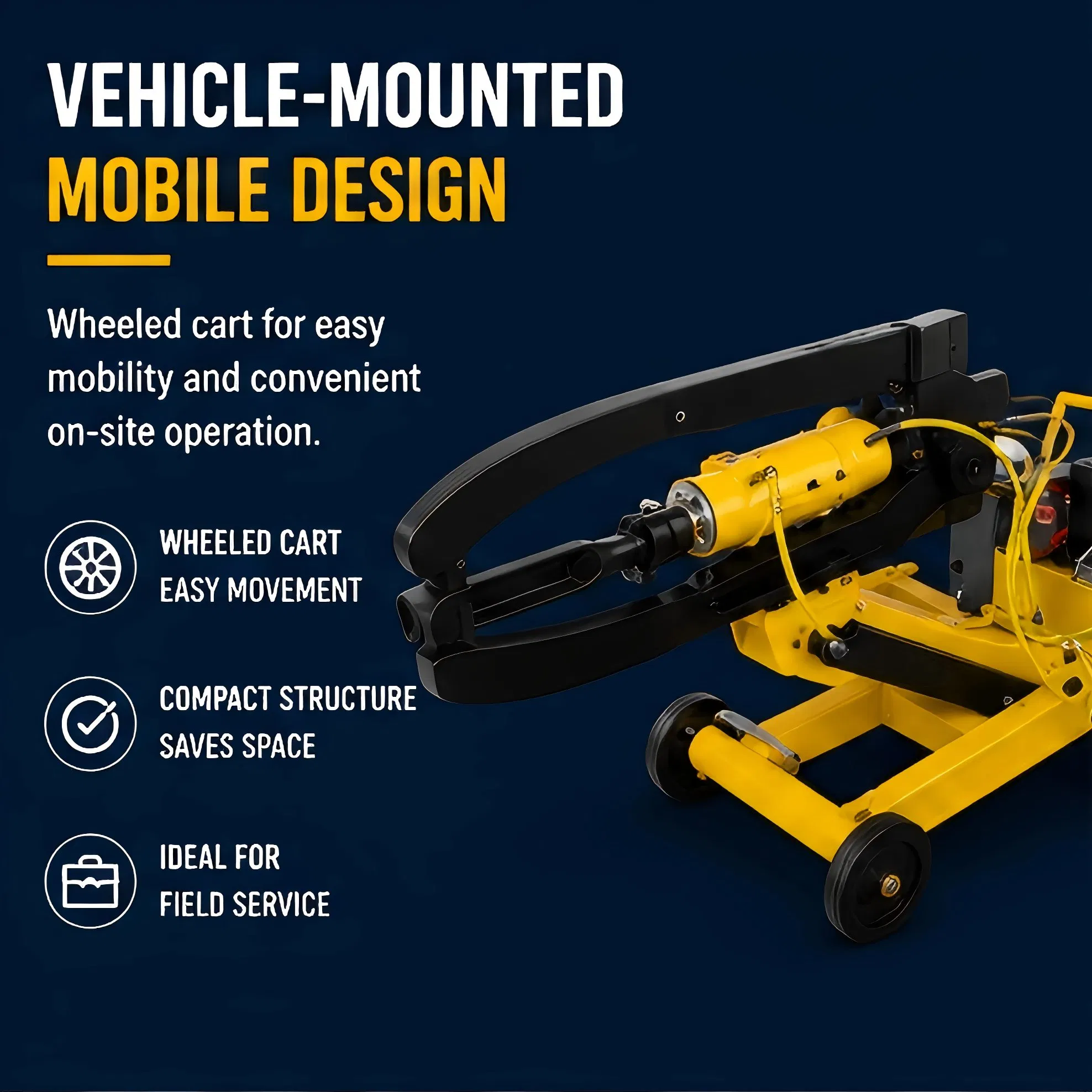 HAC Automatic Hydraulic Bearing Puller 3-Jaw Design Auto Clamping Pulling Wheel Trolley
